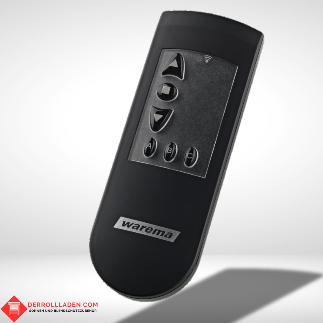WAREMA EWFS Handsender 1 Kanal in Schwarz – eleganter Funk-Sender zur Steuerung von Markisen und Sonnenschutzanlagen