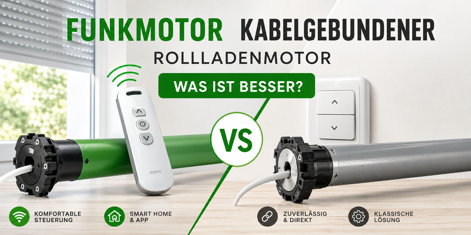 Funkmotor oder kabelgebundener Rollladenmotor – was ist wirklich besser?