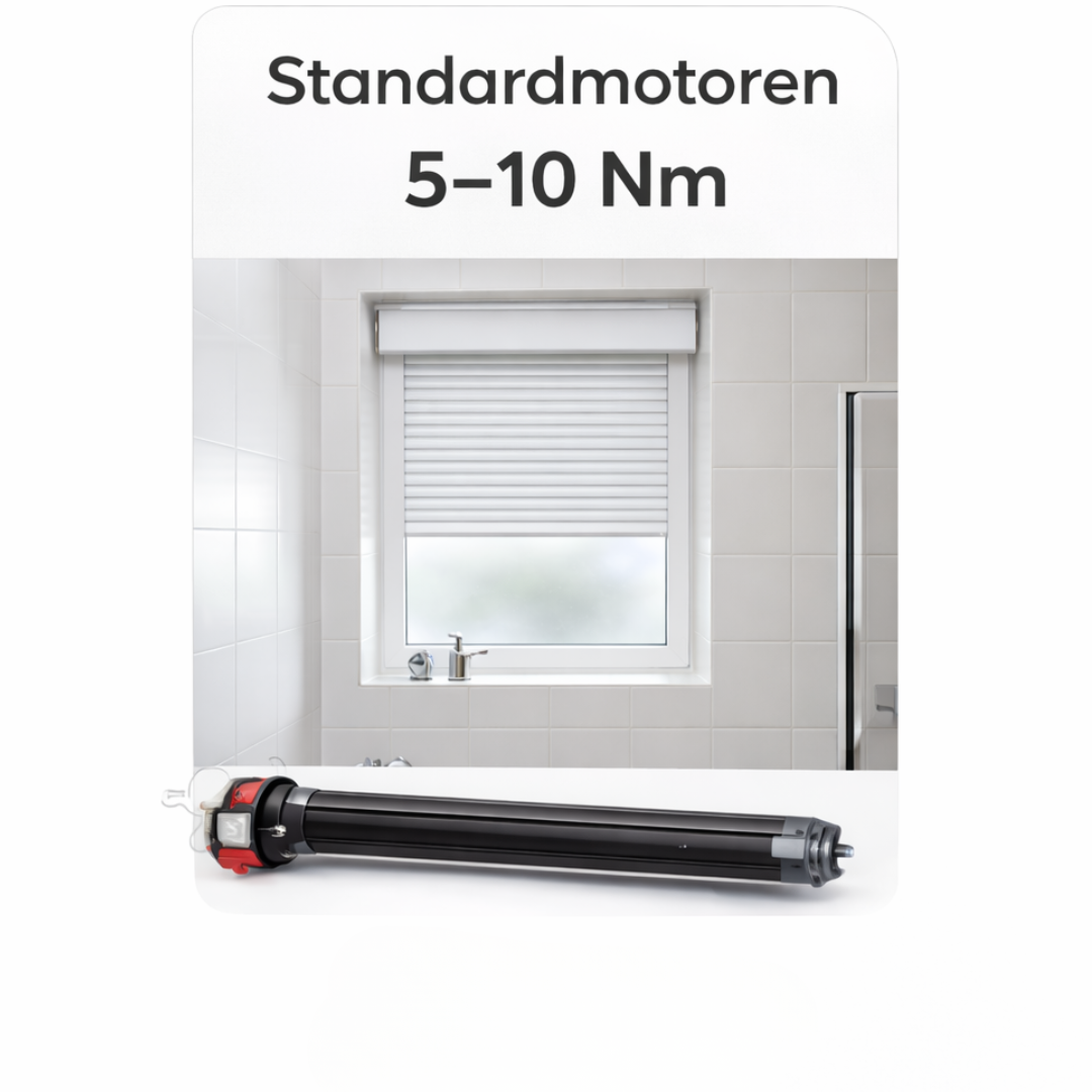 Standardmotoren 5–10 Nm Für kleine und leichte Rollläden