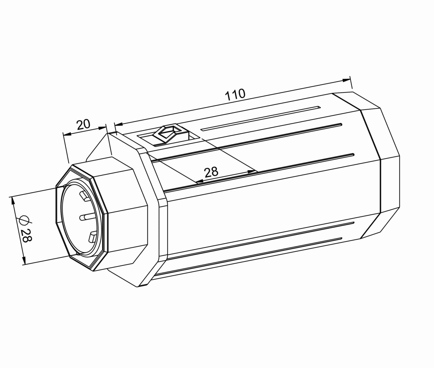 Walzenkapsel  Achtkantwellen SW 60