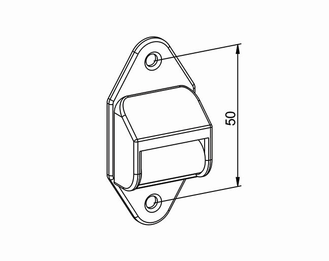 Anschraubleitrolle mit Bürste (Hochformat)