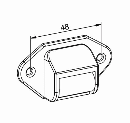 Anschraubleitrolle mit Bürste (Querformat)