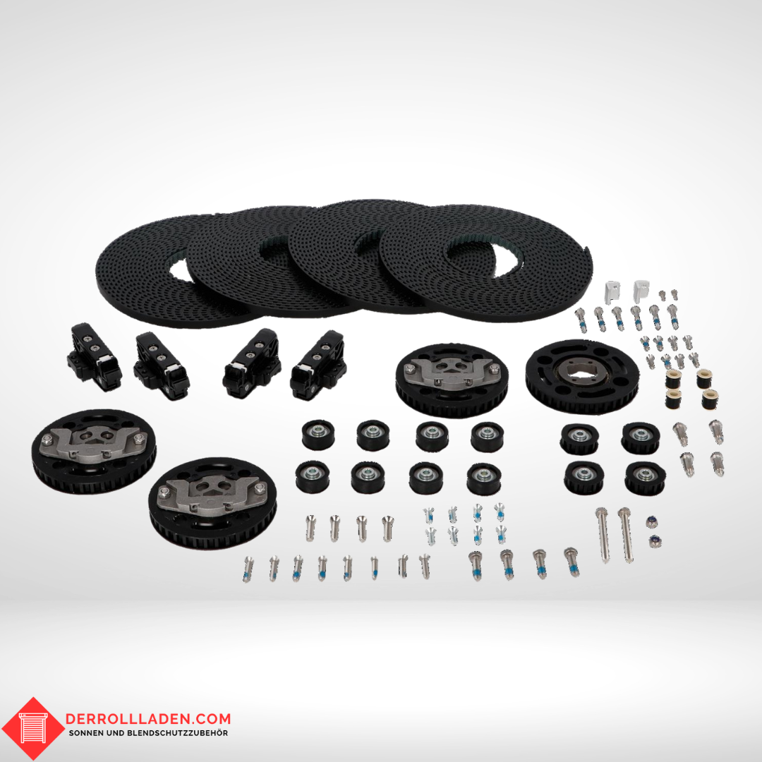 WAREMA Reparaturset für W8 Wintergartenmarkise, Zahnriemenwechsel-Set W8, gekuppelte Anlagen, 4,5 m