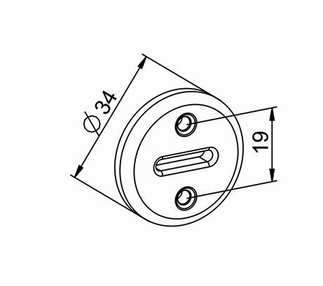Mini-Gurtführung rund zum Aufschrauben für 14 mm Gurt