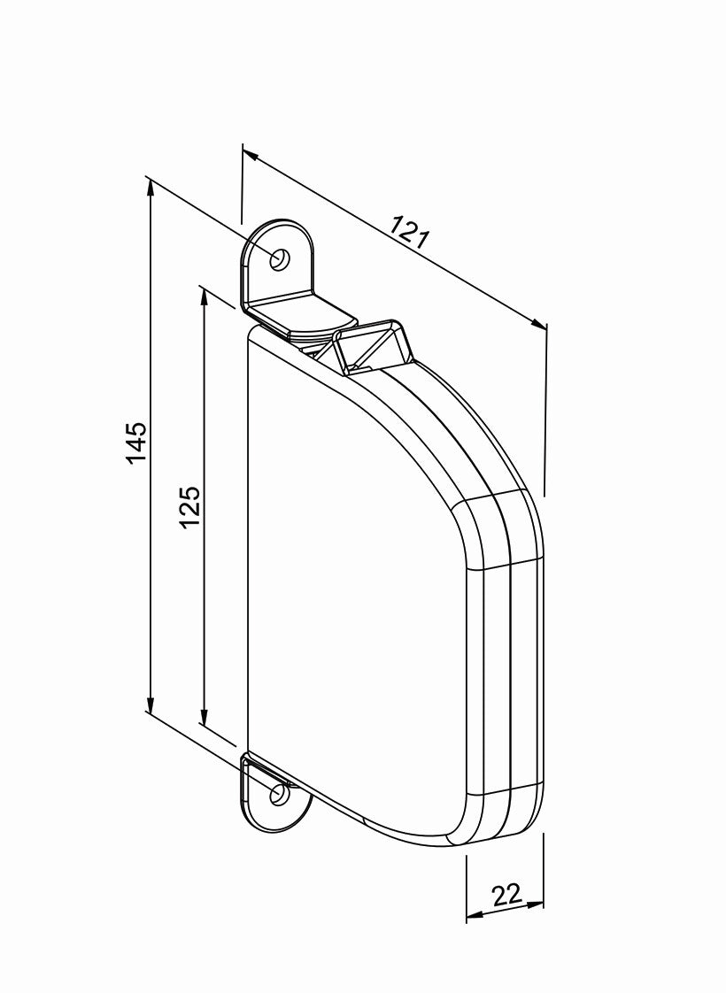 Mini-Gurtroller schwenkbar, PVC-Winkel