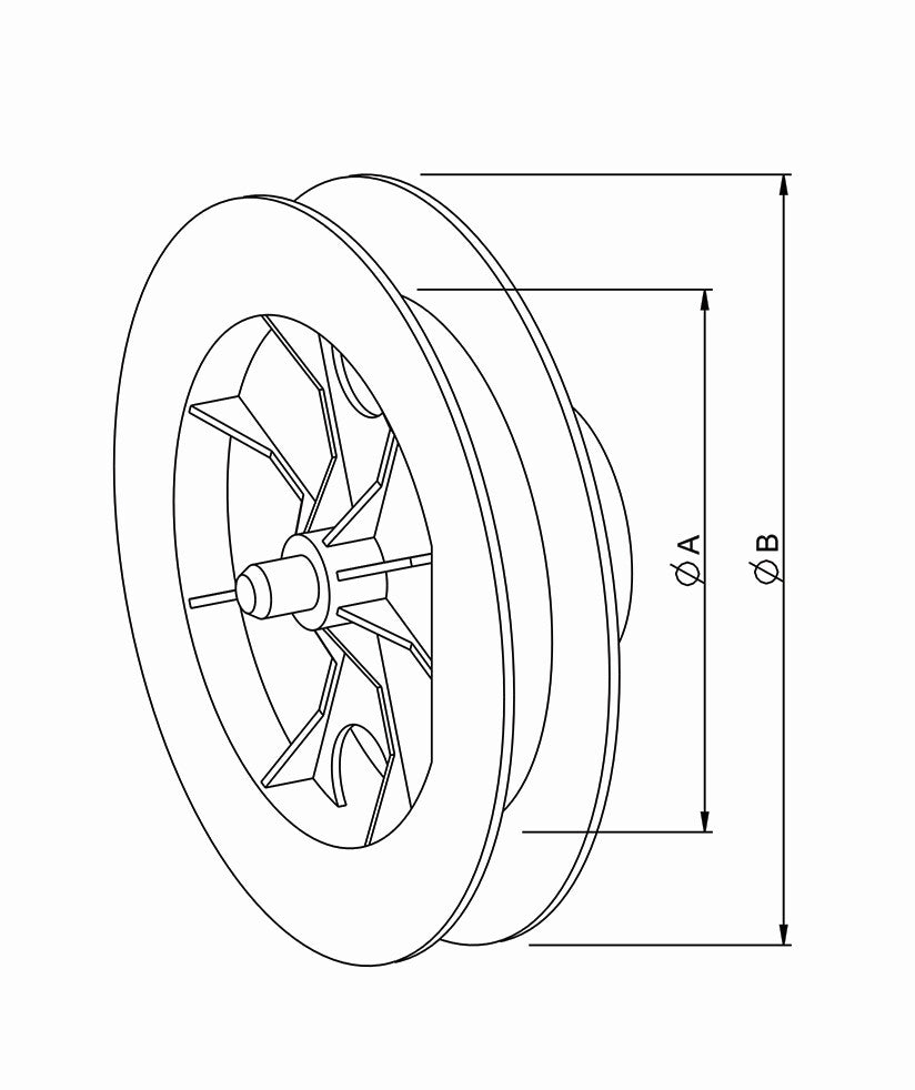 PVC-Gurtscheiben 22mm RW 65 mit Zapfen