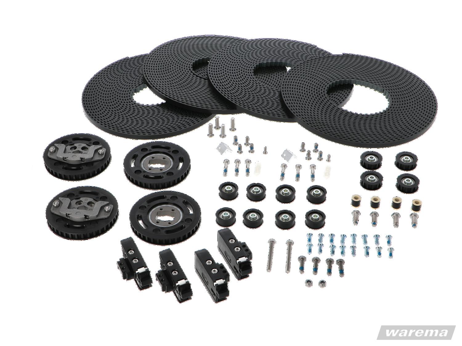 WAREMA Reparaturset für W8 Wintergartenmarkise, Zahnriemenwechsel-Set W8, 2 Anlagen - 2 Antriebe, 6,0 m