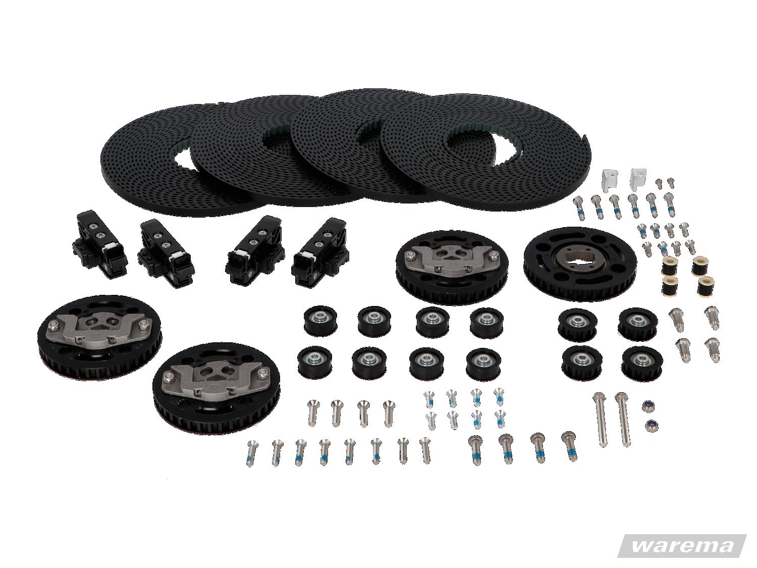 WAREMA Reparaturset für W8 Wintergartenmarkise, Zahnriemenwechsel-Set W8, gekuppelte Anlagen, 4,5 m