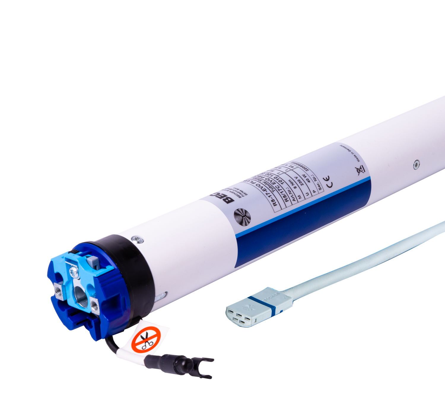 Becker R8 EVO 20 Funk Rollladenmotor 8 Nm mit CentronicPlus, Bluetooth und Hinderniserkennung für Rollläden
