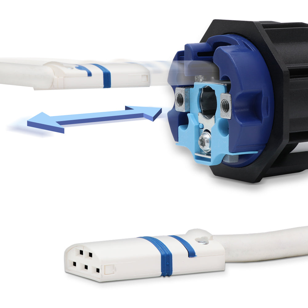Detailansicht des Becker Rollladenantriebs R12-17-E01 12 Nm – elektronischer Rohrmotor mit Motorkopf und Anschlusskabel