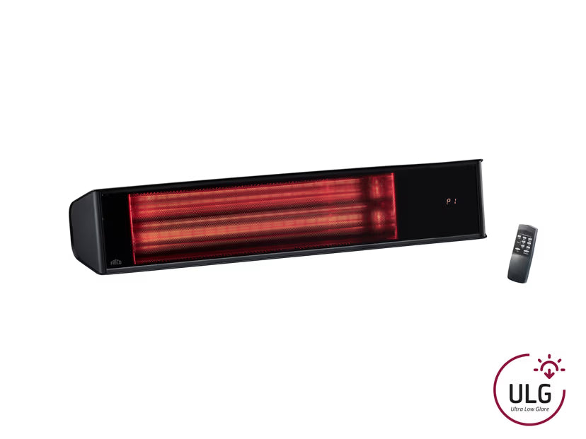 Frico Relax Glass Compact 2000 W Infrarot-Heizstrahler mit Fernbedienung und Ultra Low Glare
