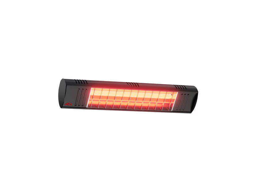 FRICO Term Short 1500 W Infrarot-Heizstrahler in Schwarz für Terrasse und Außenbereich