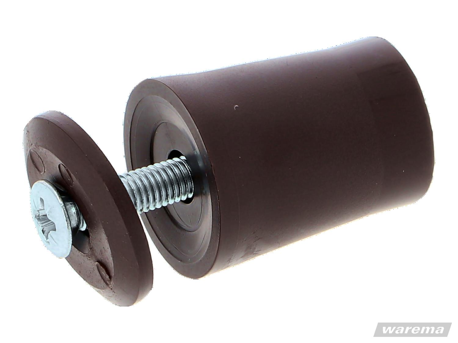 WAREMA Anschlagstopper braun 28 mm – Rollladen Ersatzteil mit Schraube & Plättchen