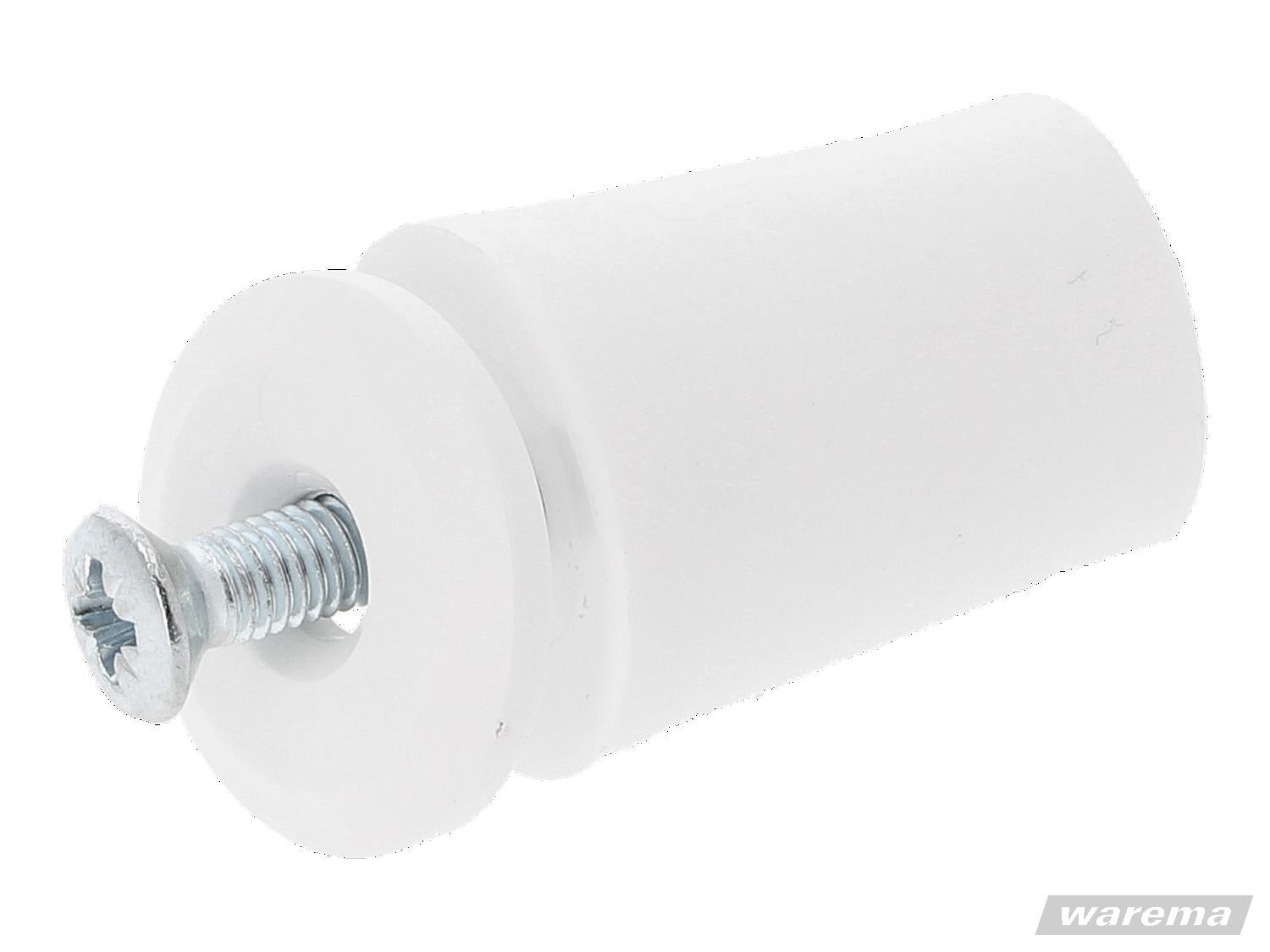 WAREMA Anschlagstopper weiß 28 mm – Original Ersatzteil für Rollladen-Endanschlag mit Kreuzschlitz