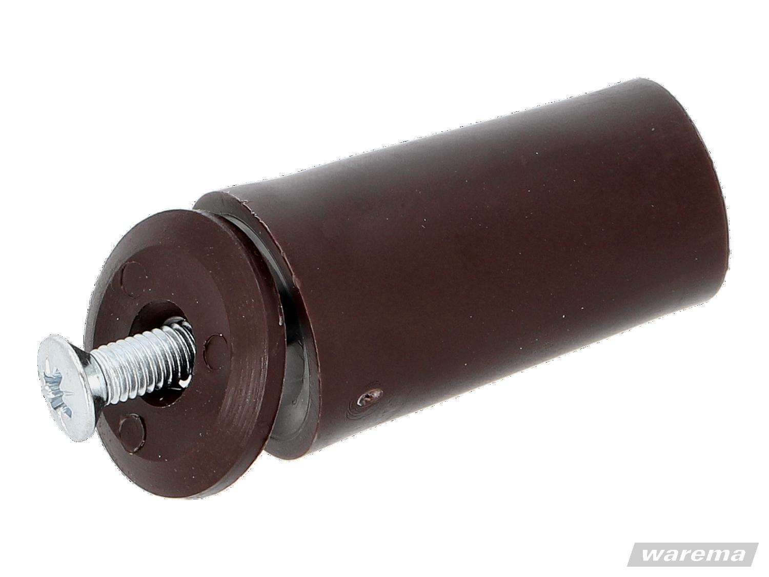 WAREMA Anschlagstopper braun 40 mm – Ersatzteil für Rollläden mit Schraube und Abdeckplättchen