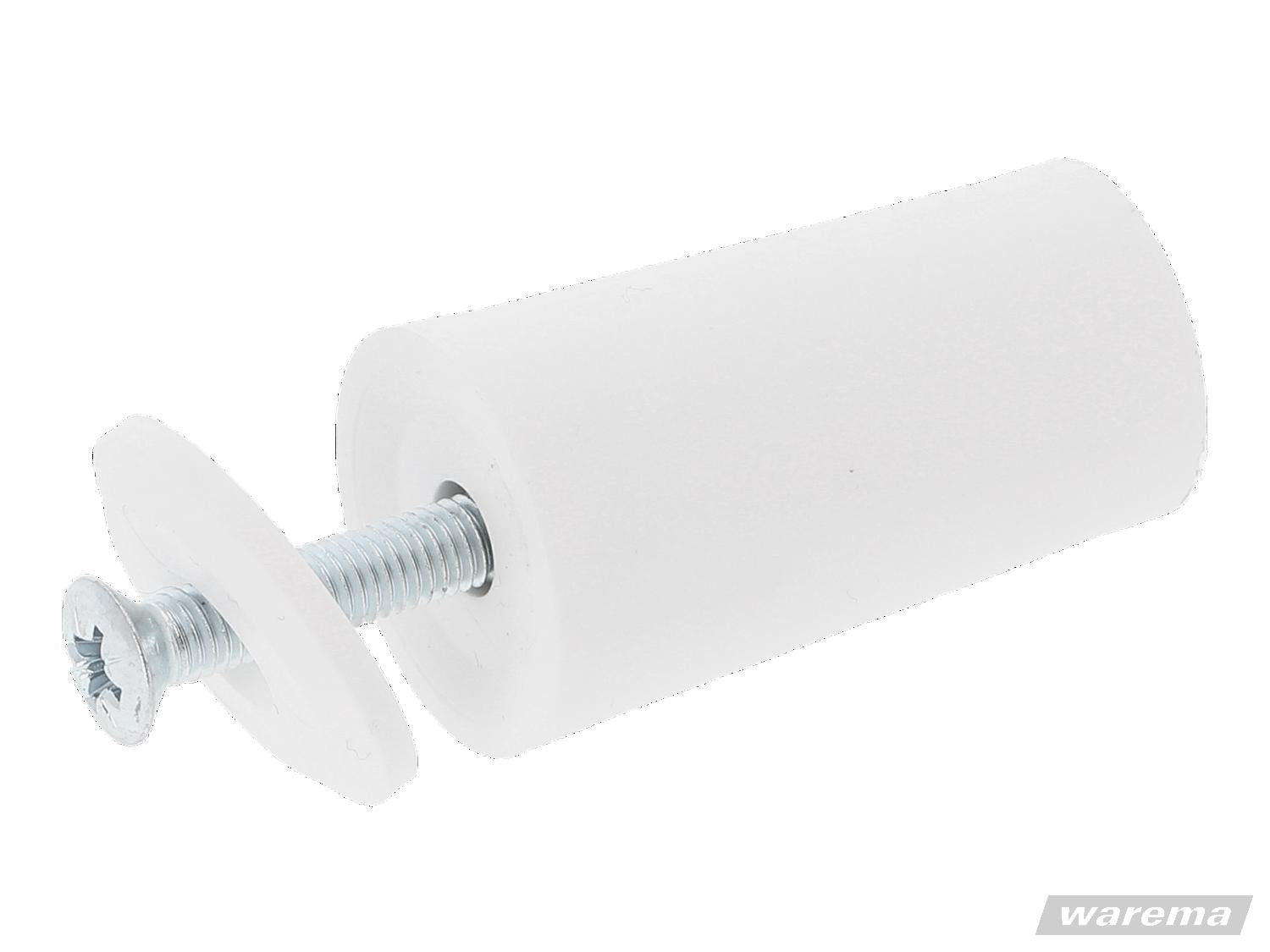 WAREMA Anschlagstopper weiß 40 mm – Original Ersatzteil für Rollläden, Kreuzschlitz & Plättchen